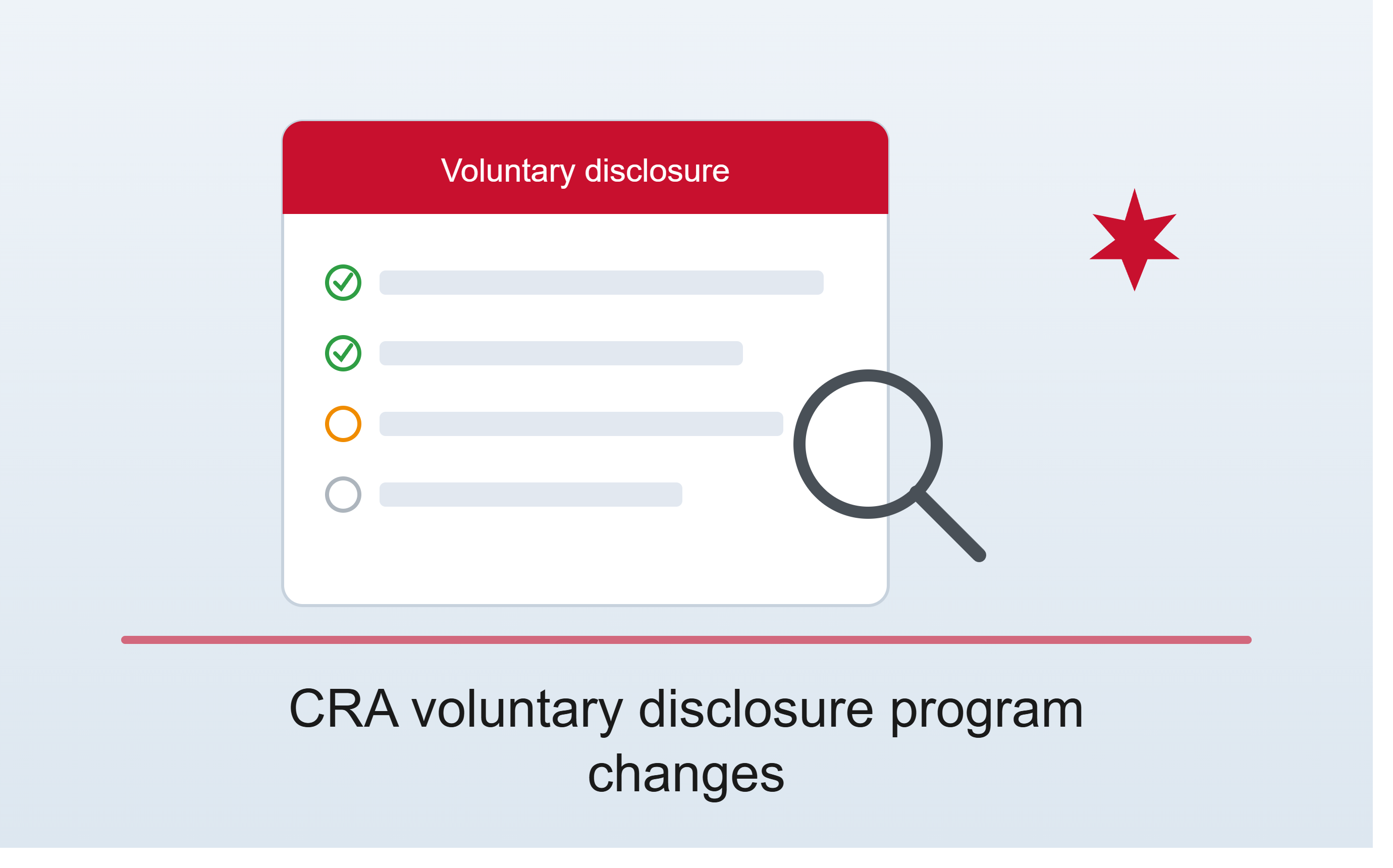 CRA Voluntary Disclosure Program Changes Image